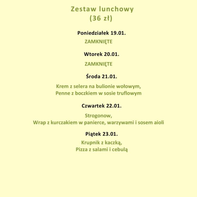 Lunch menu - Jakość robi r&oacute;żnicę