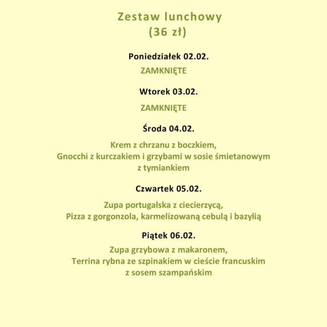Lunch menu - Jakość robi r&oacute;żnicę