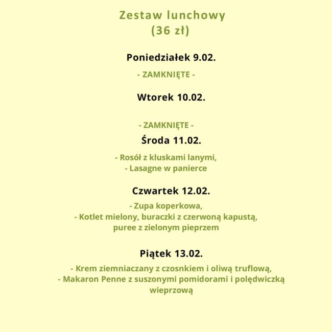 Lunch menu - Jakość robi r&oacute;żnicę