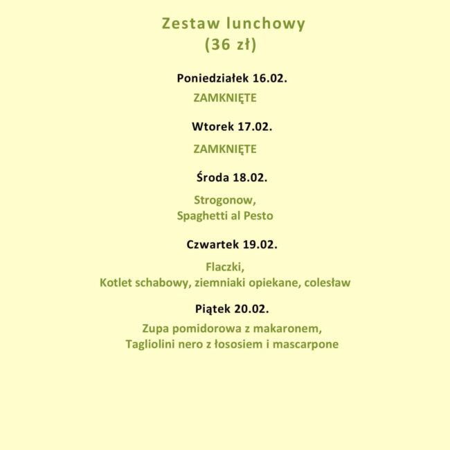 Lunch menu - Jakość robi r&oacute;żnicę